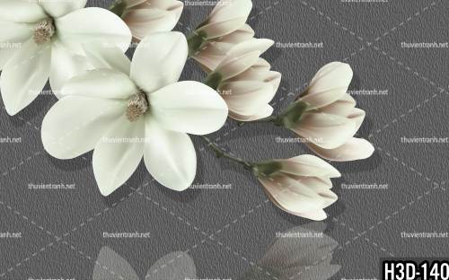 Tranh dán tường Hoa 3D- batch_H3D-140 - Tranh tường chất lượng cao